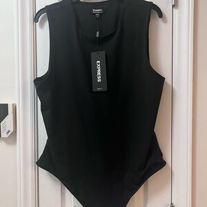 Express Women's Black Sleeveless bodysuit Size XL NWT body sculpting